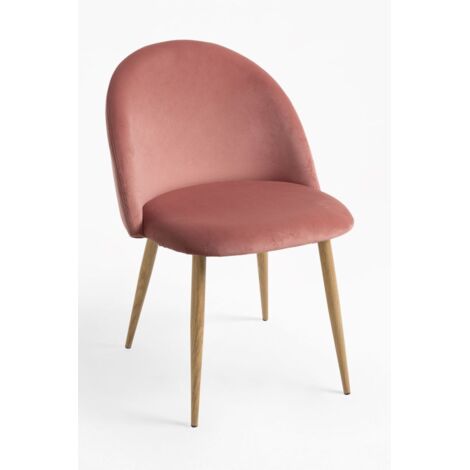 Sillas Comedor - Silla Vint Terciopelo - Rosa