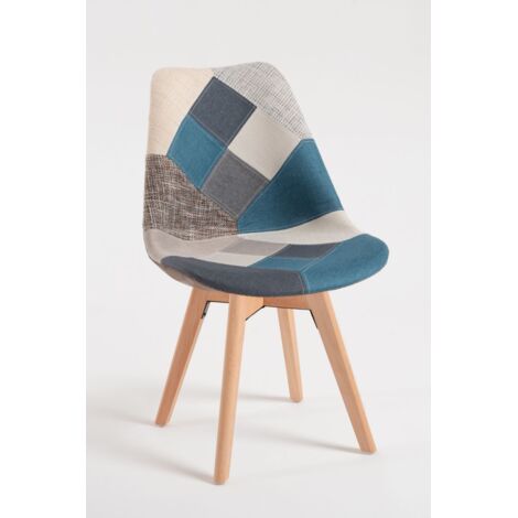 Sillas Comedor - Silla Synk Patchwork - Azul (1/5)