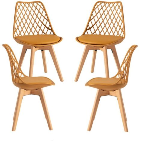 Packs Sillas Comedor - Pack 4 Sillas Mima - Mostaza