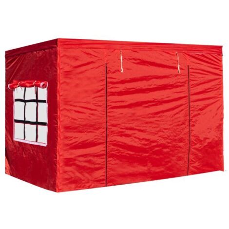 Packs Laterales Carpas Plegables - Pack 4 Laterales para Carpas 3x3 Eco 2L1V1P - Rojo