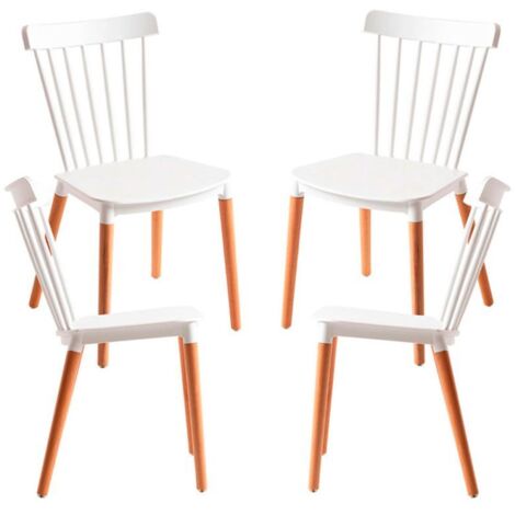 Packs Sillas Comedor - Pack 4 Sillas Leka - Blanco