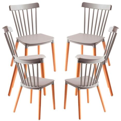 Packs Sillas Comedor - Pack 6 Sillas Leka - Gris (1/5)