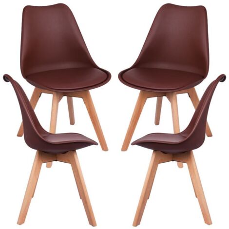 Packs Sillas Comedor - Pack 4 Sillas Synk Basic - Marrón