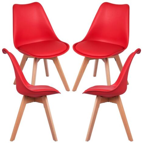 Packs Sillas Comedor - Pack 4 Sillas Synk Basic - Rojo