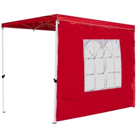 Laterales Individuales Carpas Plegables - Lateral con Ventana Inglesa 3 Metros Master para Carpas 3x2 - Rojo