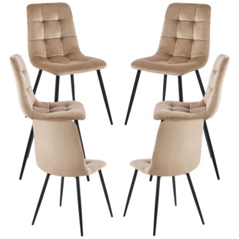 Packs Sillas Comedor - Pack 6 Sillas Stuhl Terciopelo - Champán
