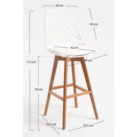 Taburetes Cocina - Taburete Mima - Blanco