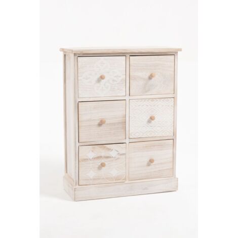 Muebles Auxiliares - Cajonera Dasori Alta 6 Cajones