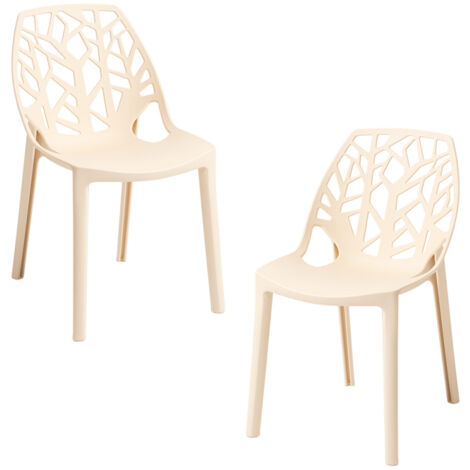 Packs Sillas - Pack 2 Sillas Hissar Polipropileno - Beige (1/5)