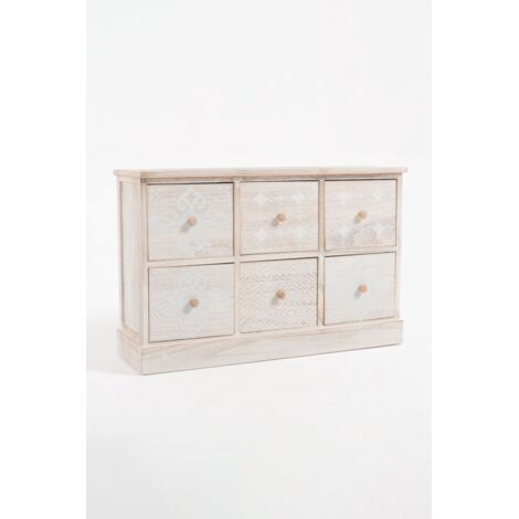 Muebles Auxiliares - Cajonera Dasori Baja 6 Cajones