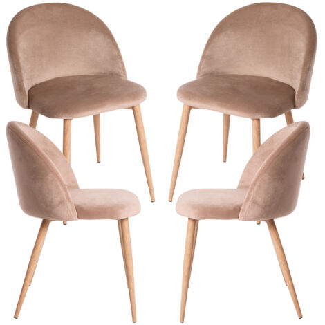 Packs Sillas Comedor - Pack 4 Sillas Vint Terciopelo - Champán
