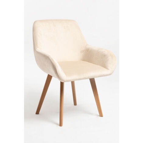 Packs Sillas Comedor - Pack 2 Sillas Venly Terciopelo - Beige (1/5)