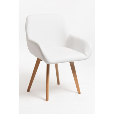 Packs Sillas Comedor - Pack 2 Sillas Venly Polipiel - Blanco (1/5)