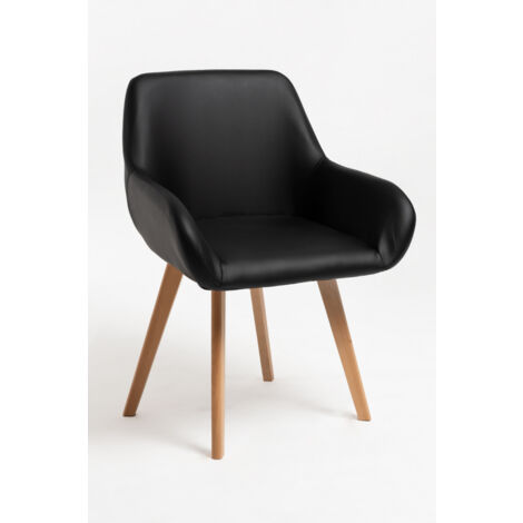 Packs Sillas Comedor - Pack 6 Sillas Venly Polipiel - Negro (1/4)