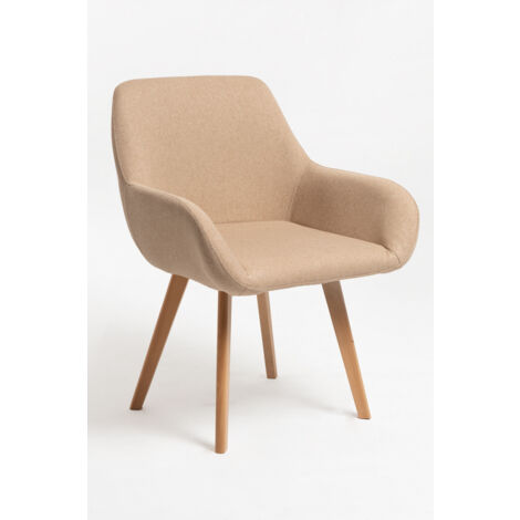 Packs Sillas Comedor - Pack 4 Sillas Venly Tela - Beige (1/5)