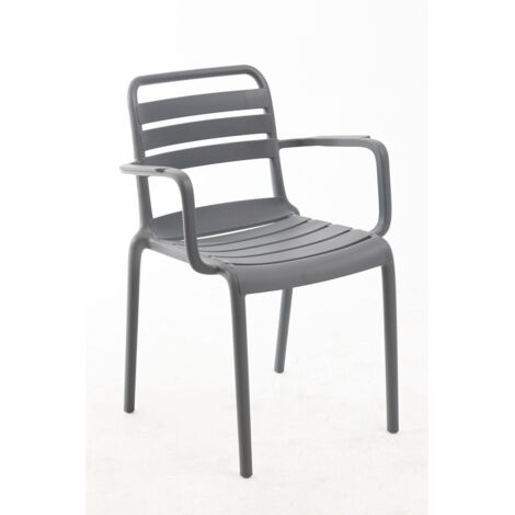 Sillas Jardín - Silla Belia con Brazos - Gris oscuro (1/5)