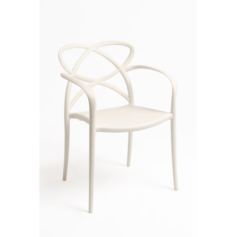 Sillas Comedor - Silla Vella con Reposabrazos - Crema (1/5)