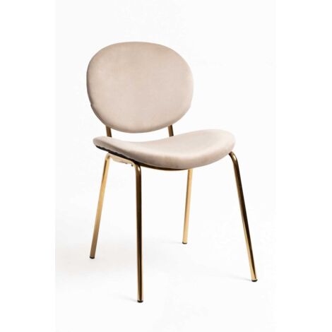 Sillas Comedor - Silla Lenor Golden Terciopelo - Beige (1/5)