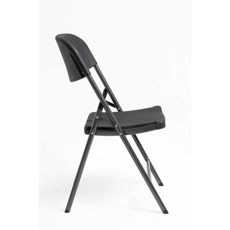Packs Sillas Plegables - Pack 6 Sillas Resin - Negro