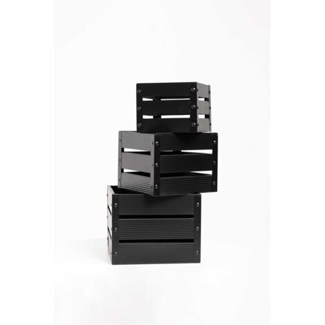 Organizadores - Set 3 Cajas Metálicas Torix - Negro