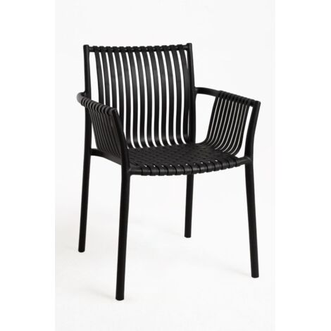 Silla Galet Para Comedor – Diseño Moderno, Estructura Metálica, Asiento Tapizado, Color Negro