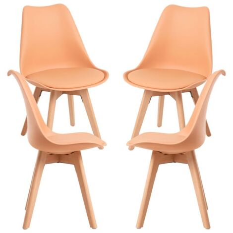 Packs Sillas Comedor - Pack 4 Sillas Synk Basic - Naranja claro