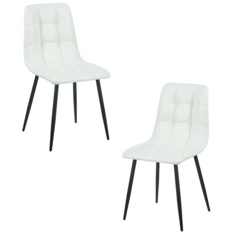 Packs Sillas Comedor - Pack 2 Sillas Stuhl Polipiel - Blanco