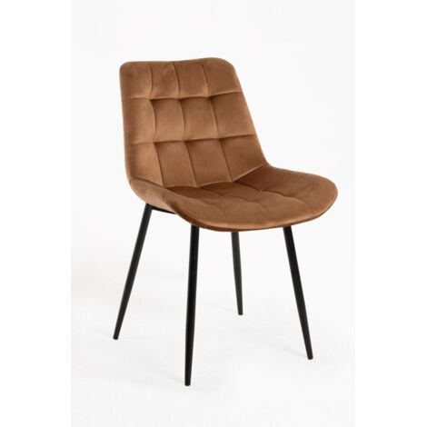Sillas Comedor - Silla Teray Terciopelo - Marrón Claro (1/5)