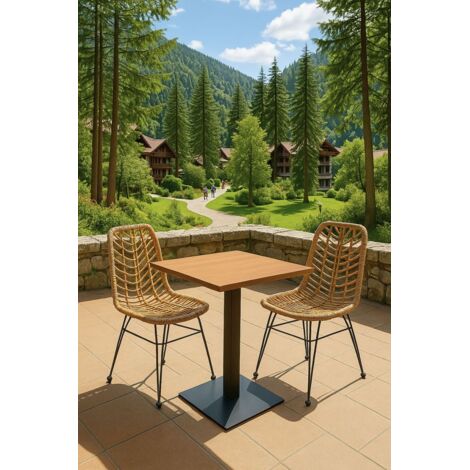Mesas Bar - Mesa Kale 60cm - Madera oscura