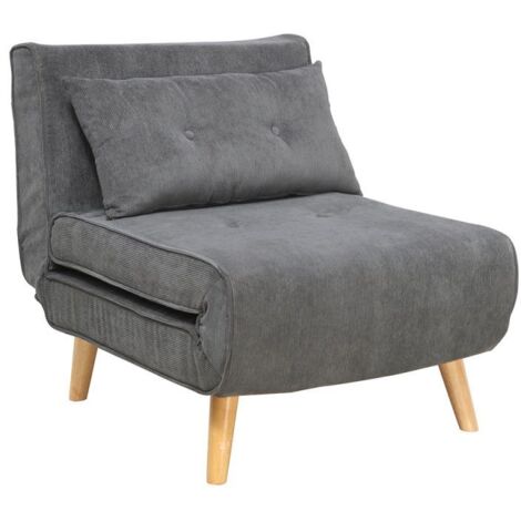Sofás y Sillones - Sofá Cama Rime Tela - Gris oscuro (1/5)