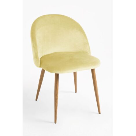 Packs Sillas Comedor - Pack 2 Sillas Vint Terciopelo - Amarillo dorado