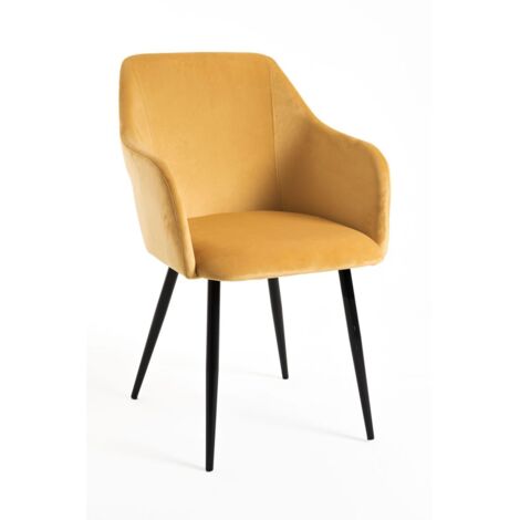Packs Sillas Comedor - Pack 2 Sillas Puan Terciopelo - Mostaza (1/5)