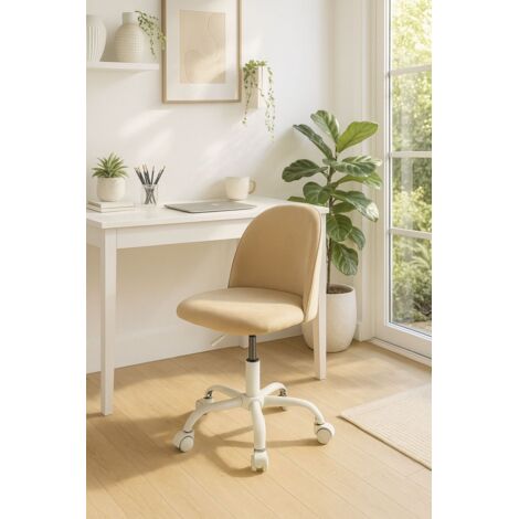 Sillas de escritorio - Silla White Vint Office - Beige