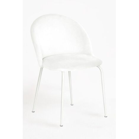Sillas Comedor - Silla White Dalnia Terciopelo - Blanco (1/5)
