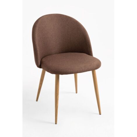 Sillas Comedor - Silla Vint Tela - Marrón (1/5)