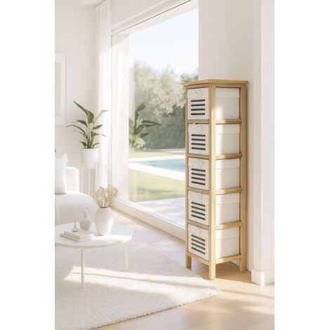 Muebles Auxiliares - Cajonera Estrecha Nuvio 5 Cajones (1/5)