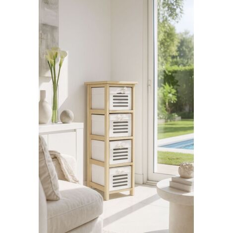 Muebles Auxiliares - Cajonera Estrecha Nuvio 4 Cajones