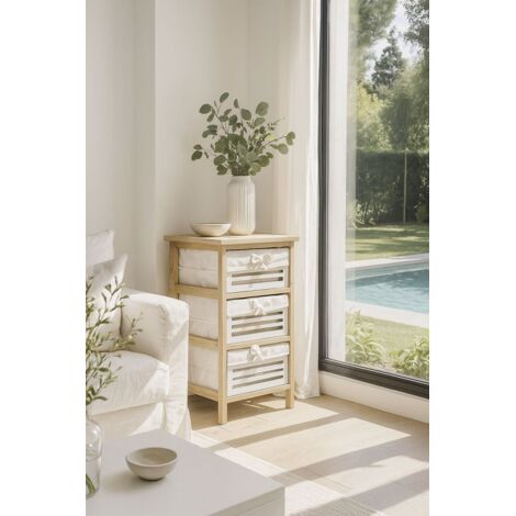 Muebles Auxiliares - Cajonera Ancha Nuvio 3 Cajones