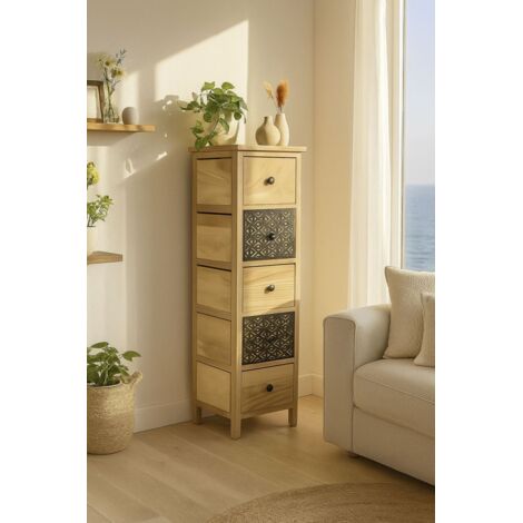 Muebles Auxiliares - Cajonera Estrecha Tidalon 5 Cajones