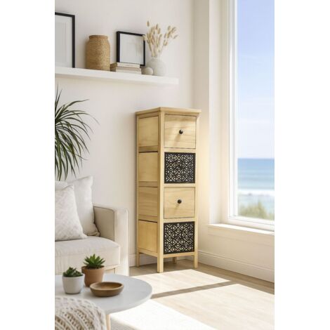 Muebles Auxiliares - Cajonera Estrecha Tidalon 4 Cajones