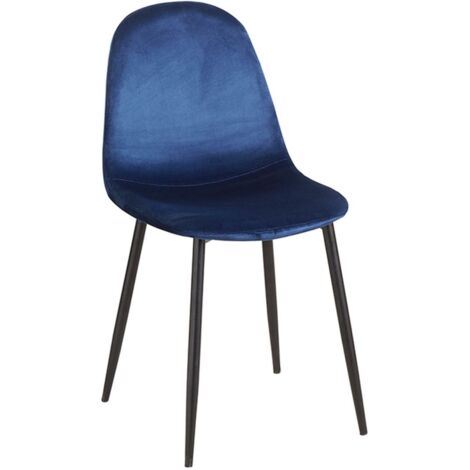 Packs Sillas Comedor - Pack 2 Sillas Teok Black Terciopelo - Azul (1/3)