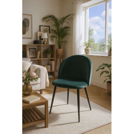 Sillas Comedor - Silla Black Vint Terciopelo - Verde (1/5)