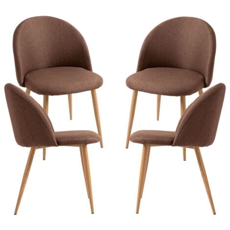 Packs Sillas Comedor - Pack 4 Sillas Vint Tela - Marrón