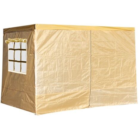 Packs Laterales Carpas Plegables - Pack 4 Laterales para Carpas 3x3 Eco 2L1V1P - Crema