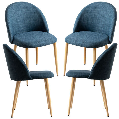 Packs Sillas Comedor - Pack 4 Sillas Vint Tela - Azul marino