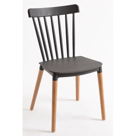 Sillas Comedor - Silla Leka - Gris oscuro
