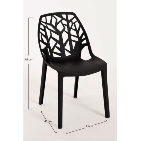 Sillas Jardín - Silla Hissar Polipropileno - Negro