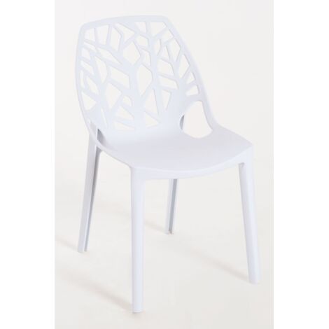 Sillas Jardín - Silla Hissar Polipropileno - Blanco