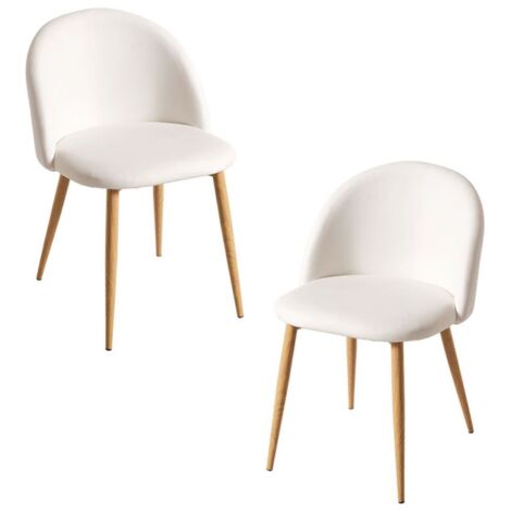 Packs Sillas Comedor - Pack 2 Sillas Vint Polipiel - Blanco (1/5)