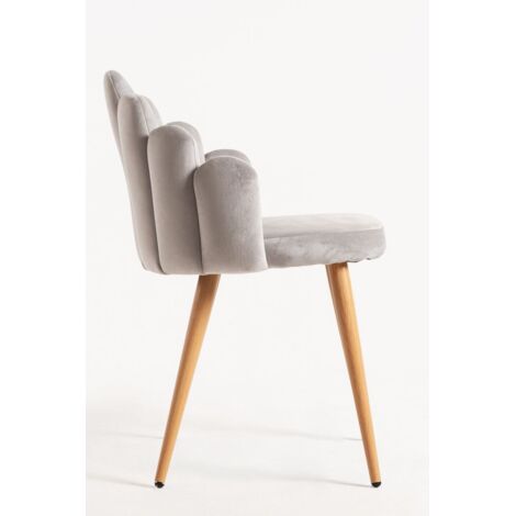 Sillas Comedor - Silla Hand Terciopelo - Gris
